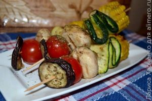 шашлычки из овощей