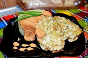 куриное филе в миндальных хлопьях