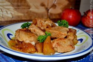 свинина с яблоками