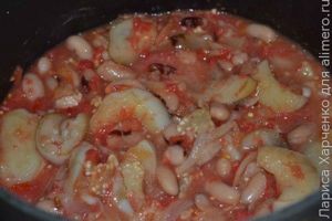 баклажаны с фасолью