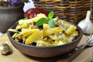картошка с баклажанами