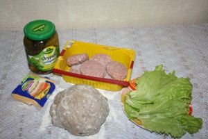 гамбургер из льняного хлеба