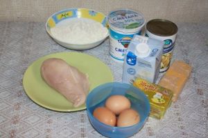 Пирог, жульен