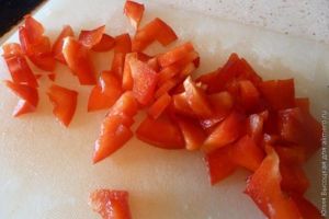 Омлет с пекинской капустой и болгарским перцем