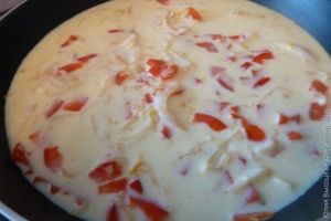 Омлет с пекинской капустой и болгарским перцем