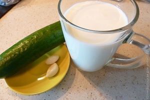 Салат из огурца и кефира Салат из огурца и кефира
