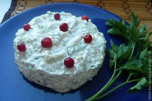 Закуска из творога с орехами
