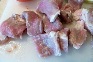 Домашний шашлык из кабачков и свинины