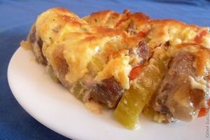 Домашний шашлык из кабачков и свинины