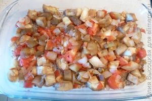 Запеканка с баклажанами и гречкой