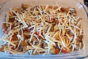 Запеканка с баклажанами и гречкой