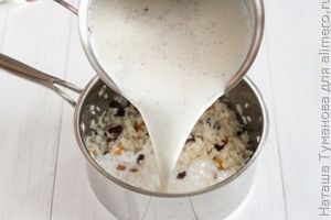 РИСОВЫЙ ПУДИНГ С ИЗЮМОМ И ВАНИЛЬЮ
