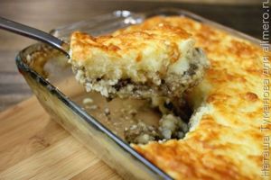 КАРТОФЕЛЬНА ЗАПЕКАНКА С МЯСНОЙ НАЧИНКОЙ