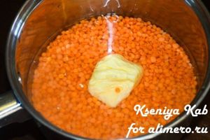красная чечевица с сыром