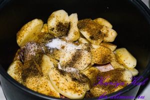 картошка с уткой в мультиварке