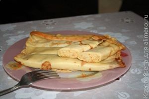 блины с мясом