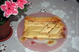 блины с мясом