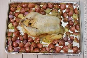 ЖАРЕНЫЙ ЦЫПЛЕНОК С КАРТОФЕЛЕМ