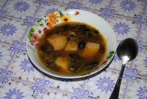 Грибной суп с маслинами