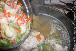 Куриный суп из перловки.
