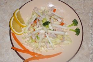 Салат из кольраби с мясом