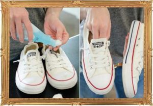 7. Убрать пятна с белых кед, которые ещё вчера сияли чистотой в коробке, поможет средство для удаления лака с ногтей. 7. Убрать пятна с белых кед, которые ещё вчера сияли чистотой в коробке, поможет средство для удаления лака с ногтей.