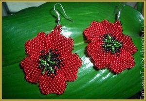 Бисерные сережки