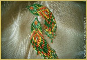 Серьги из бисера