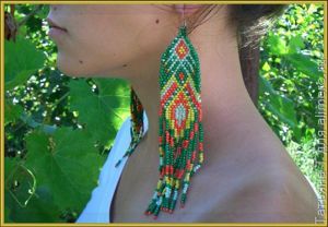 Серьги из бисера