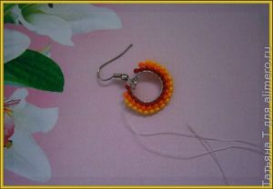 Сережки из бисера