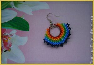 Сережки из бисера