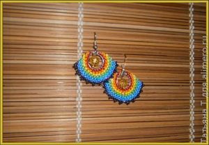 Сережки из бисера