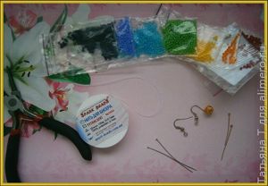 Сережки из бисера
