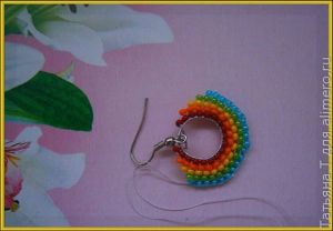 Сережки из бисера