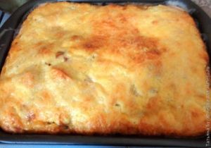 Ленивая запеканка из пельменей