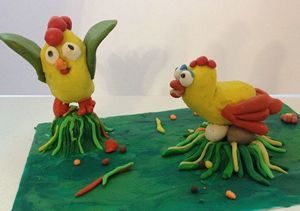 Поделки из пластилина на картоне