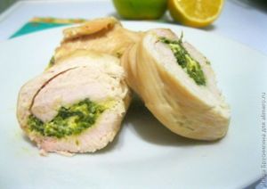 Курочка со шпинатом