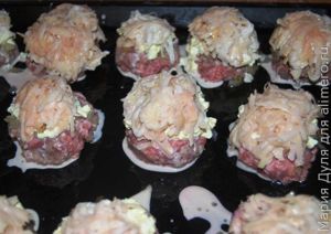 Стожки с куриным фаршем на скорую руку