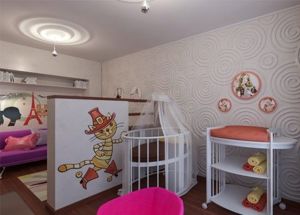 Дизайн однокомнатной квартиры с детской