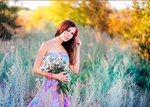 Фотосессия с цветами