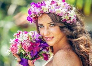 Фотосессия с цветами