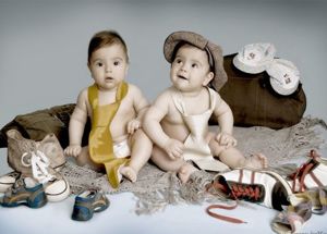 Фотосессия с детьми близнецами