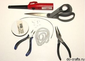 Серьги из цепочек, мастер-классы