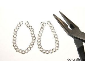 Серьги из цепочек, мастер-классы