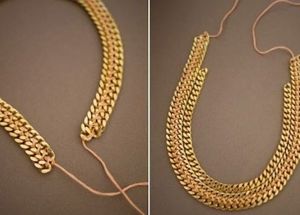 Колье из цепочек — мастер-классы