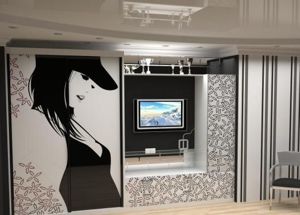 Шкаф-купе с телевизором