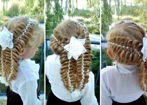 Прически на 1 сентября с бантами