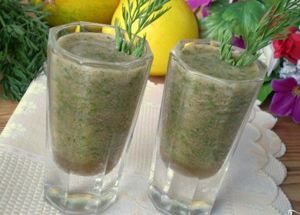2. Зеленый коктейль. 150 г дыни, 150 мл воды, 1 пучок любой зелени. Дыню и зелень измельчить в блендере. Добавить воду. 2. Зеленый коктейль. 150 г дыни, 150 мл воды, 1 пучок любой зелени. Дыню и зелень измельчить в блендере. Добавить воду.