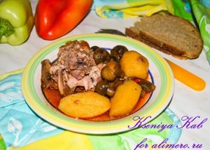 картошка с уткой в мультиварке