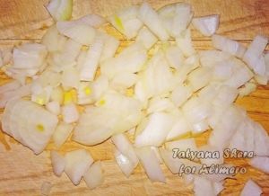 Теплый салат с фасолью